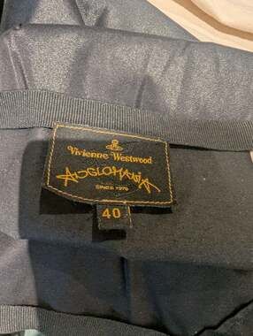Vivienne Westwood Anglomania Vintage Black Sateen Pencil Skirt